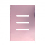 Placa p/ 3 Interruptores 4x2 - Novara Glass Ouro Rose